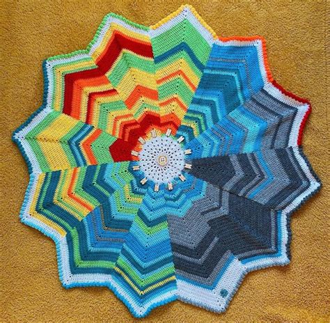 12 Point Star Temperature Blanket .